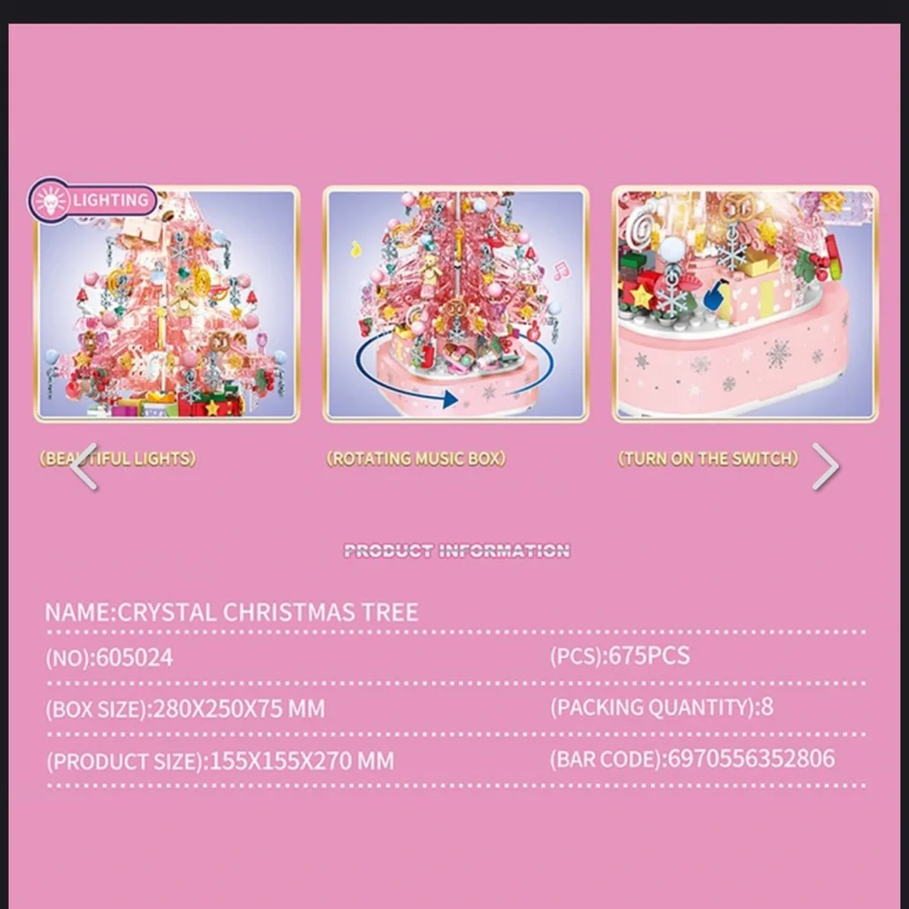 Sembo 605024‎ Crystal Christmas Tree brand new fully sealed & unopened box!